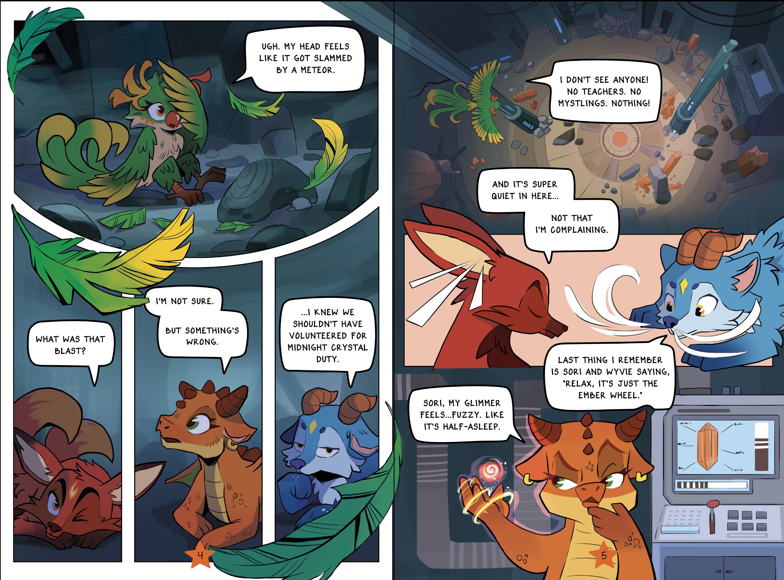 PRISMBREAK Chapter One spread, pages 4–5