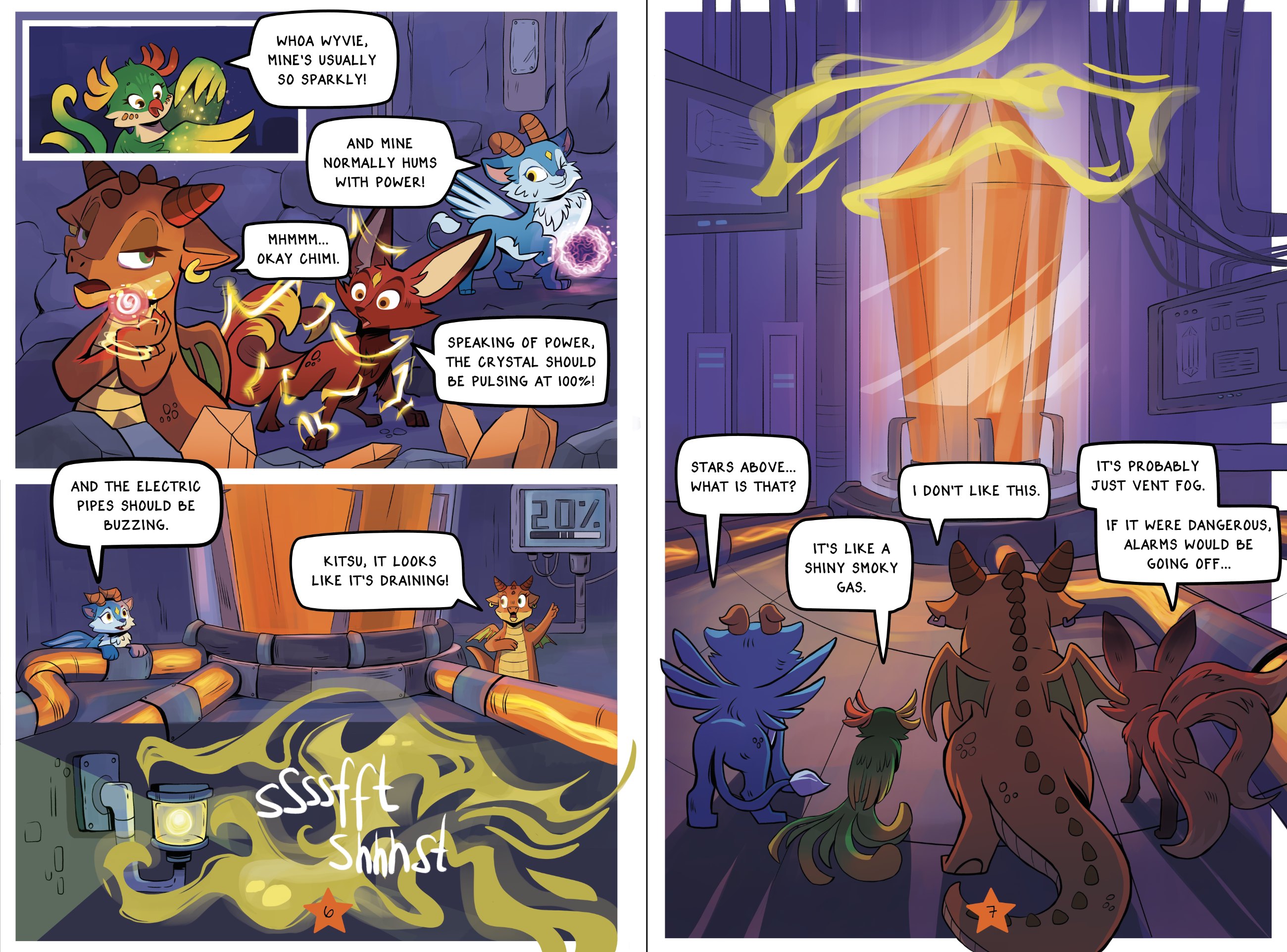 PRISMBREAK Chapter One spread, pages 6–7
